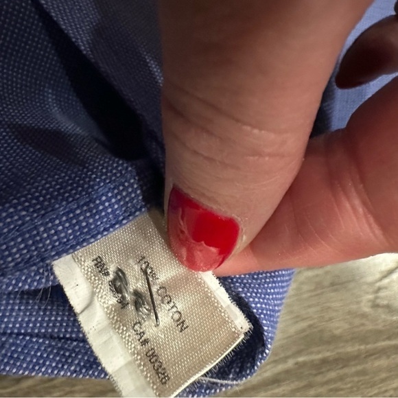 Cutter & Buck Shirt Men’s Large Long Sleeve Blue UNC Mascot Logo Button Down XXL - Picture 8 of 10